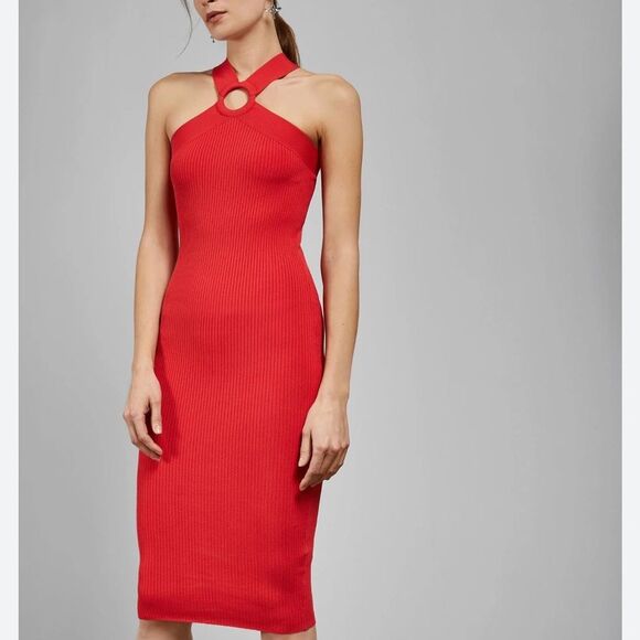 Ted Baker Sionna Knitted Rib Dress-kk12 - Picture 1 of 6